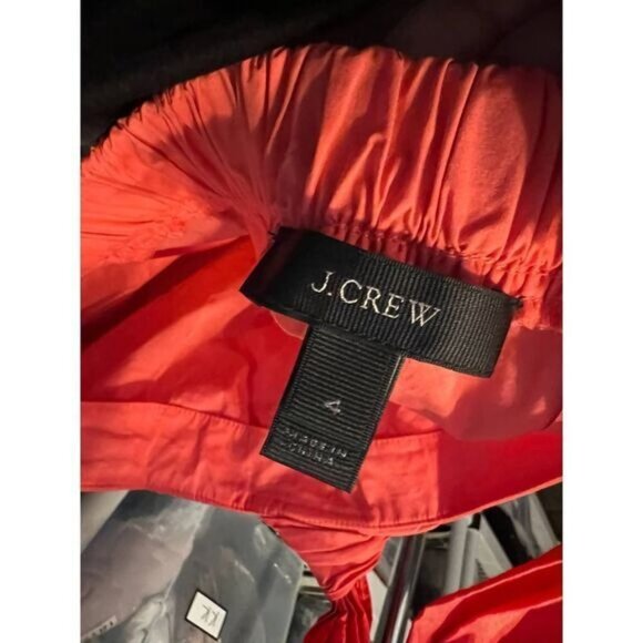 J.Crew‎ Womens One-Shoulder Red Bow Top Size 4 Cotton - Picture 6 of 6